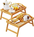 2 Pack Breakfast in Bed Tray for Eating, 16.92 x 12.6 Inch Bed Table Tray by Easoger