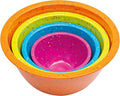Confetti Melamine 4 Piece Nesting Mixing Bowls Set, Colorful Vibrant | Colorful by bzyoo