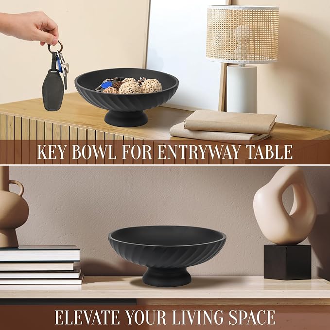 Deobath Large Resin Pedestal Decorative Bowl - Image 5
