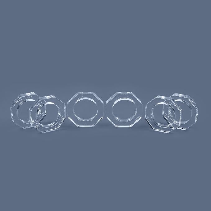 Acrylic Napkin Rings, crystal-clear style, dinner parties & everyday use - Image 3