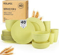 Wheat Straw Dinnerware Set 40-Piece Service by Perlapoc
