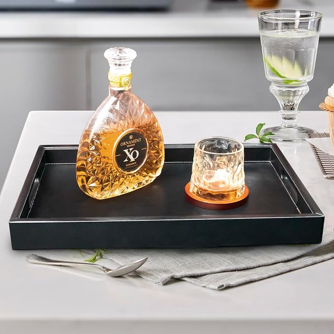 20 x 14 inches Leather Rectangle Serving Tray - Image 6
