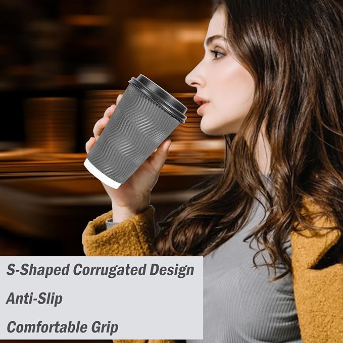 Lamosi 500 Pack - 16 oz Insulated Disposable Coffee Cups - Image 4