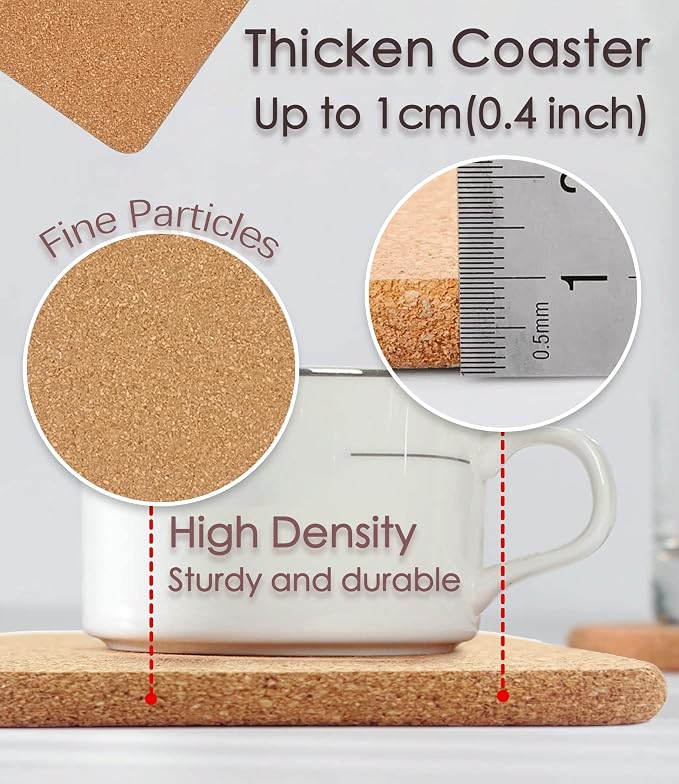 Cork Trivets for Hot Dishes, Hot Pots and Pans, 8 Inch 6 Pcs | High Density - Image 5