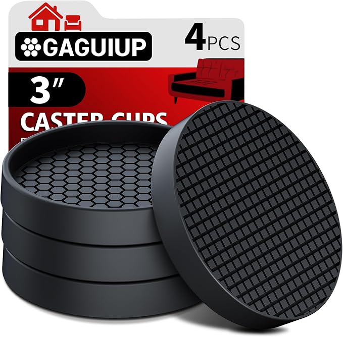 Non Slip Furniture Pads- 4PCS 3" Round Anti Skid Grippers Floor Protectors | by GAGUIUP
