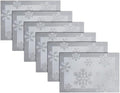 PIGCHCY Christmas Placemats Snowflake Woven Heat Resistant Placemats Washable by PIGCHCY