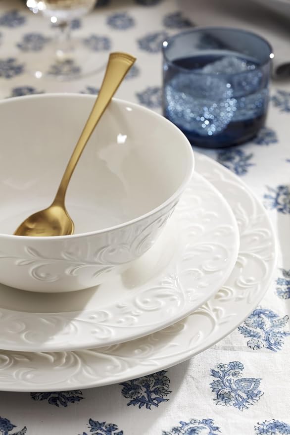 Lenox Opal Innocence Carved Porcelain 16-Piece Dinnerware Set - Image 5
