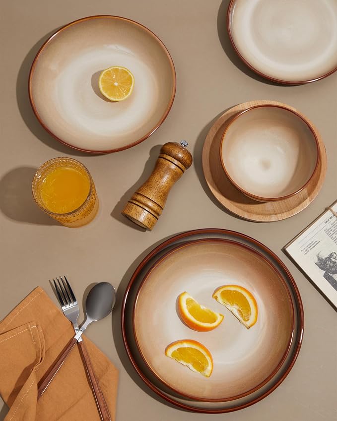 Stoneware Dinnerware Set Service - Image 8