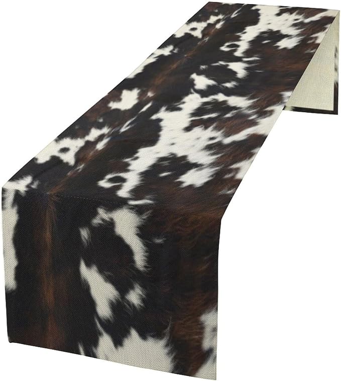 Cow Print Table Runner, 13x120 Inch by Yearn+Jear
