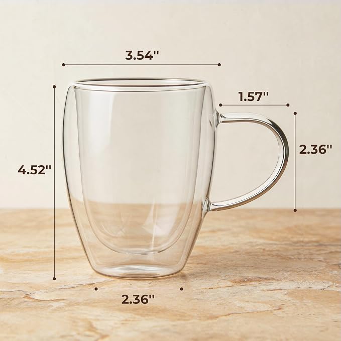 HillSpring 12oz Double Walled Glass Mug - Image 4