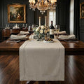 Signature Linen™ by D'Moksha Natural Table Runner 72 Inches Long, 100% Pure by DMokshaHomes