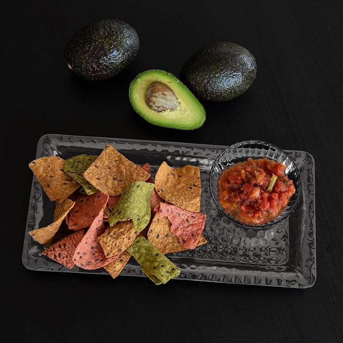 Monarch Abode Decorative Tray – 12-Inch Hand Hammered Dark Grey Metal Bathroom - Image 3