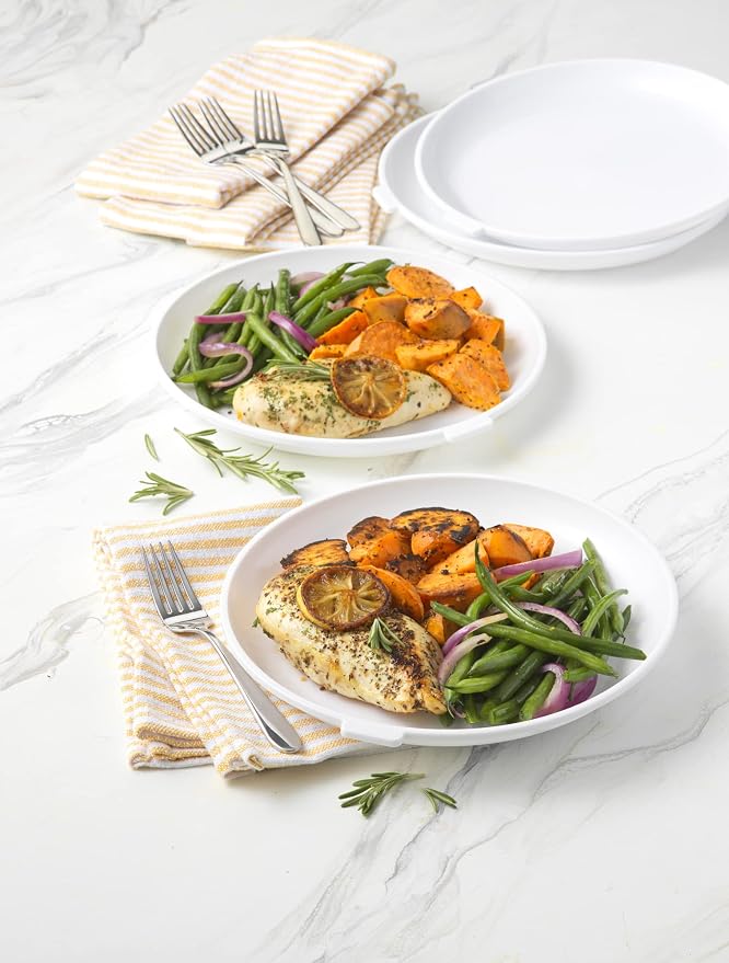 GoodCook Everyday Microwave Plates Stay-Cool Stackable Lightweight Design - Image 4