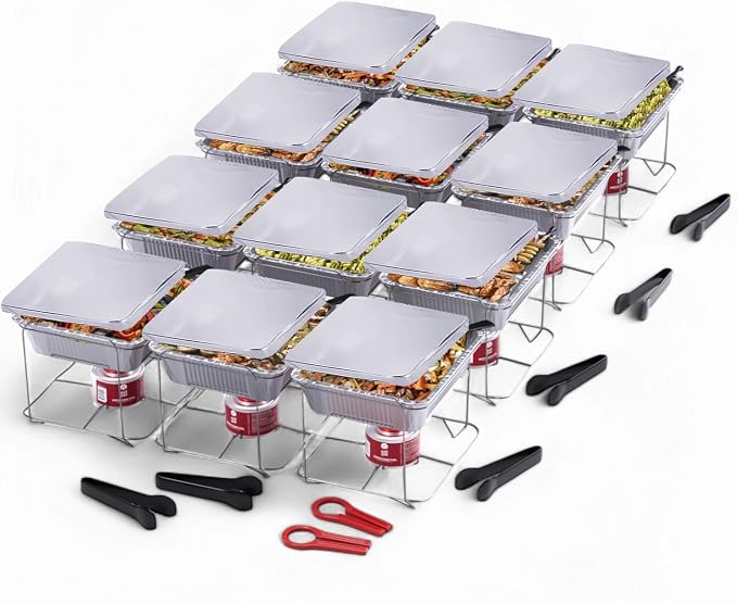Alpha Living 12-Pack Disposable Chafing Dish Buffet Set by AlphaLiving