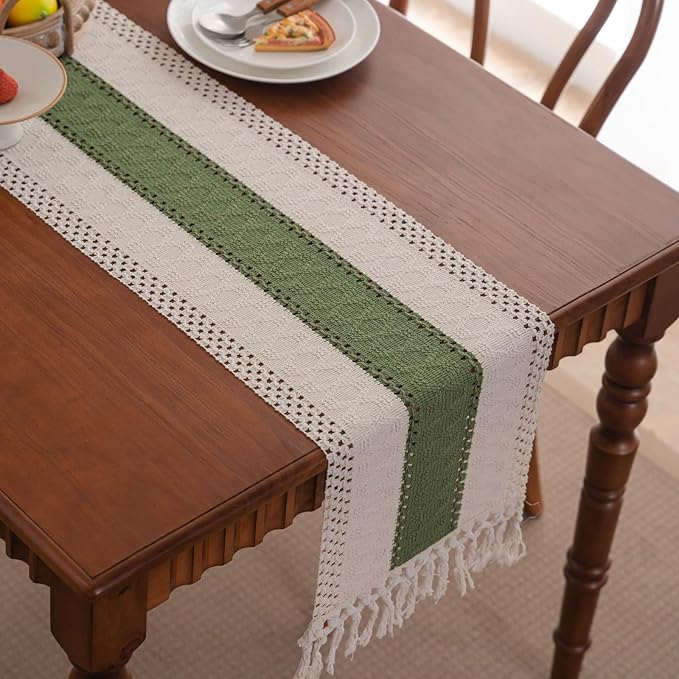 Dark Green Table Runner 72 Inches Long - Image 5