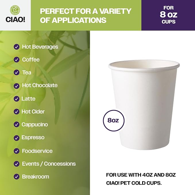 CIAO! Coffee Cup Sipper Black Dome Lid, Designed and Fit - Image 4