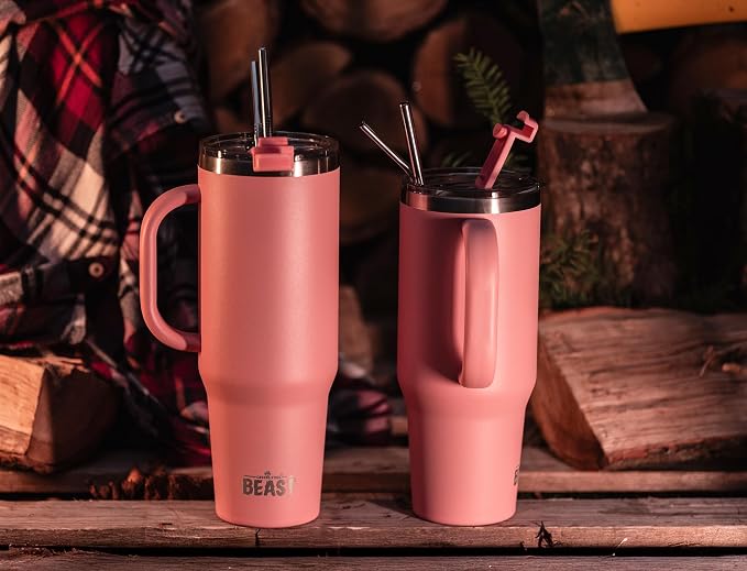 Beast 42 oz Tumbler with Handle Stainless Steel Vacuum Insulated Coffee Ice Cup - Image 2