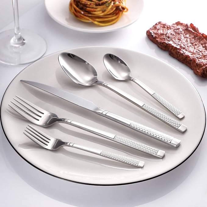 Silverware Set 20-Piece Stainless Steel Flatware Set - Image 4