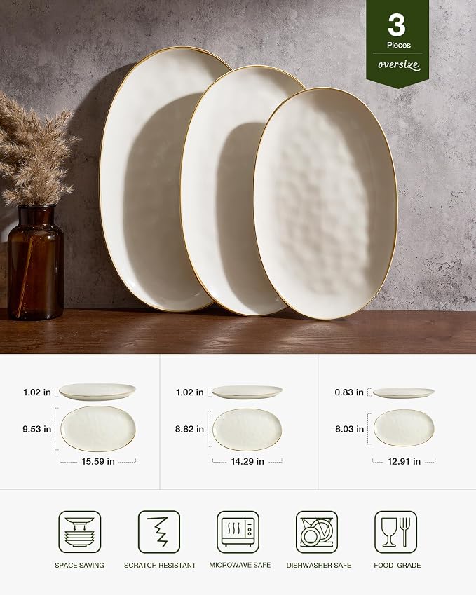 famiware Serving Platters Set of 3 Sizes - Image 2