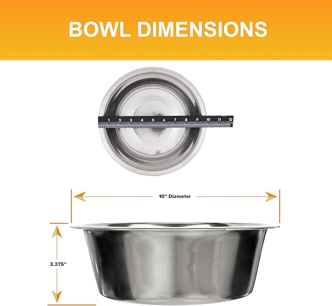 Neater Pet Brands 12 Cup Stainless Steel Dog Bowls, Large Dog Water Bowl or - Image 3