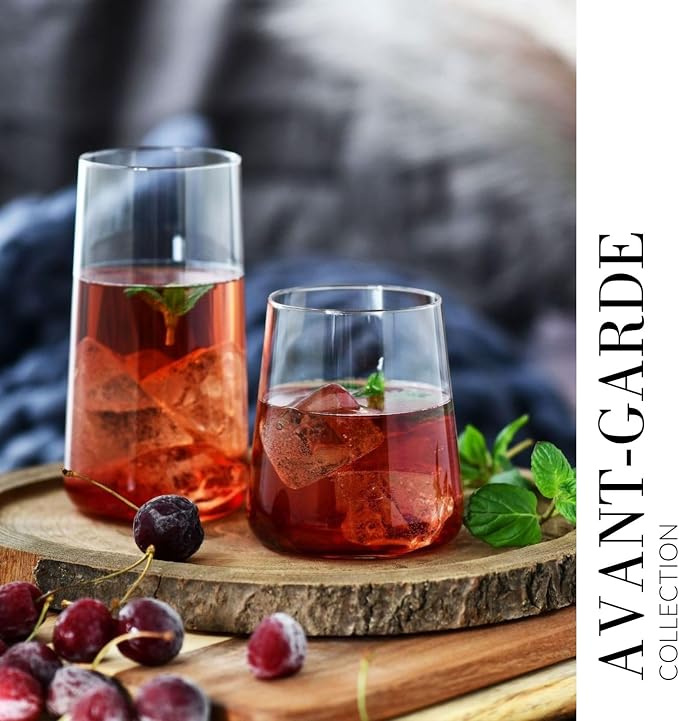 Krosno Water Juice Drinking Glasses, 12.9 oz, Avant-Garde Collection, Crystal - Image 5