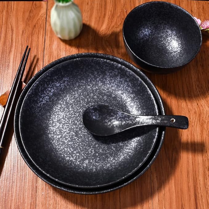 4-Piece Ceramic Dinnerware Set, Japanese Hand-painted Tableware set, A Good - Image 2