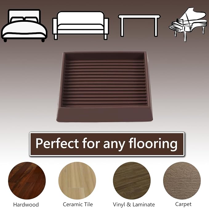 Jayen Non Slip Furniture Caster Cups Coasters Pads - Image 2