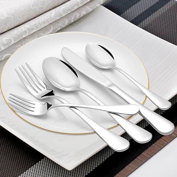 NICE KITCHEN Silverware Set, 40 Piece Stainless Steel Cutlery Sets - Image 2
