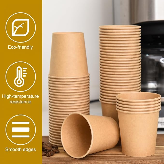 Vumdua 500 Pcs 6 oz Kraft Paper Cups - Image 6