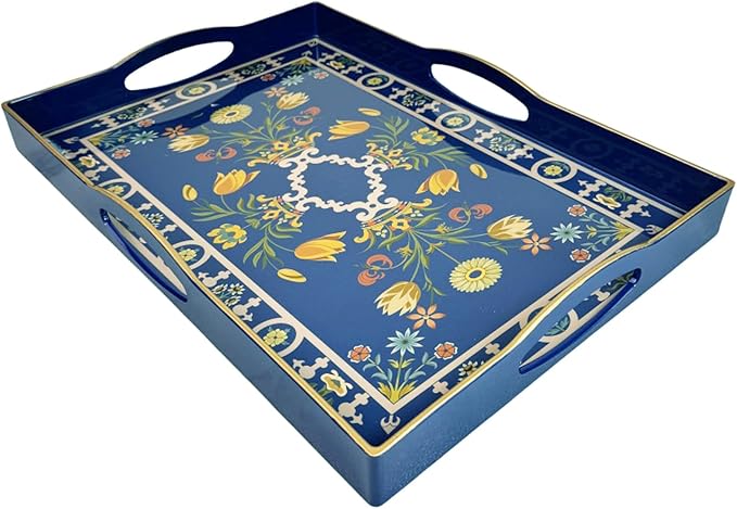 Boho Blue Decorative Tray, Serving Tray - Image 6