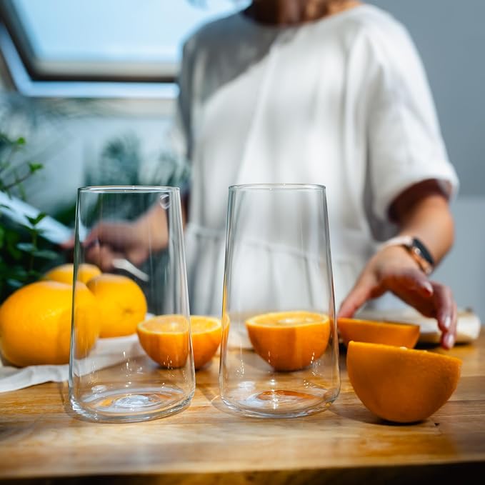 Krosno Water Glasses Set of 4, 20.3 oz, Infinity Collection | Highball Drinking - Image 6