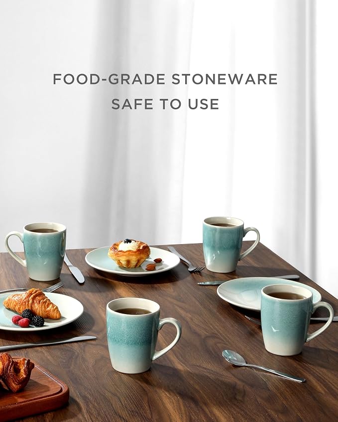 famiware Coffee Mugs Set, 13 oz Mug Set of 4, Stoneware Cups - Image 5