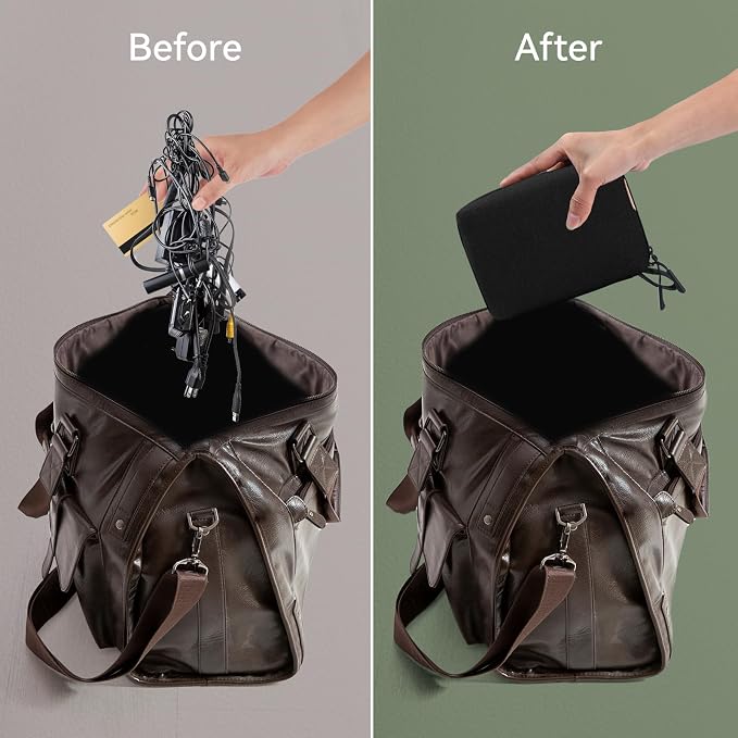 Small Tech Case Organizer for Cords Chargers Earbuds Travel Pouch | Small tech - Image 3