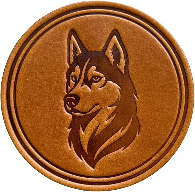 Dog Breed Leather Coasters – Premium Full Grain Table Protectors by Handmade