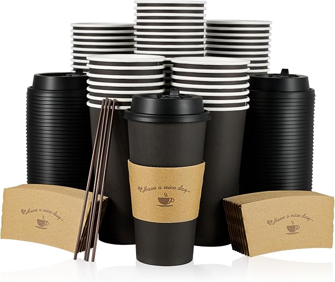 LITOPAK 50 Pack 20 oz Paper Coffee Cups by LITOPAK