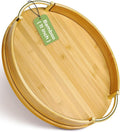 JUPELI 11.8″ Round Bamboo Serving Tray by JUPELI