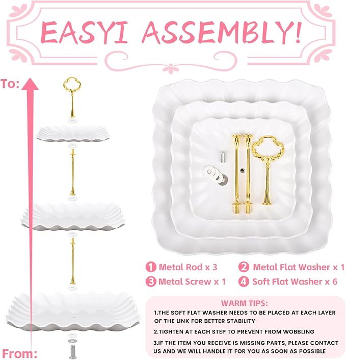 5 Pcs Dessert Display Stands, Treat Table Displays Set - Image 3