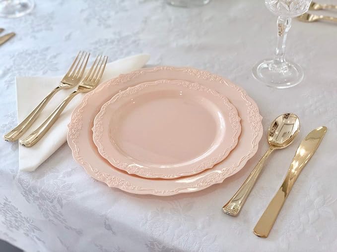 " OCCASIONS " 150 Piece set-Vintage Wedding Plastic Plates & cutlery - Image 5