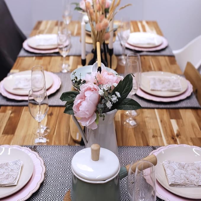 Pink Round Charger Plates, 13 Inch Metallic Chargers - Image 7