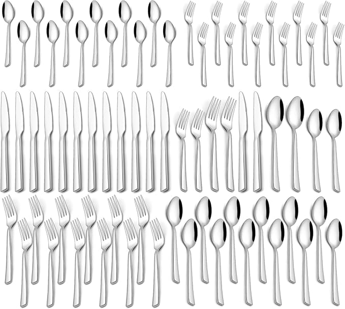 Yoehka 40 Piece Silverware Set, Stainless Steel Flatware Set by Yoehka
