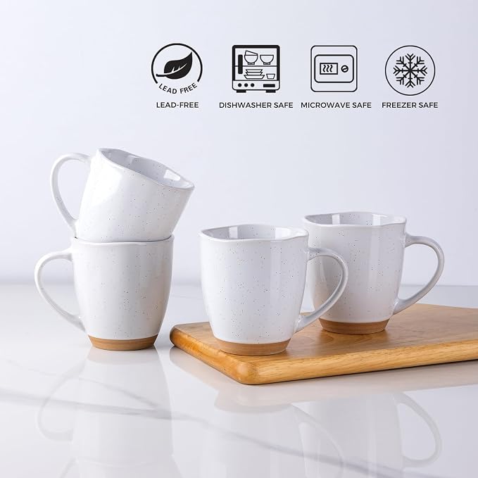 AmorArc 12oz Coffee Mugs, Ceramic Coffee Mugs set of 4 - Image 5