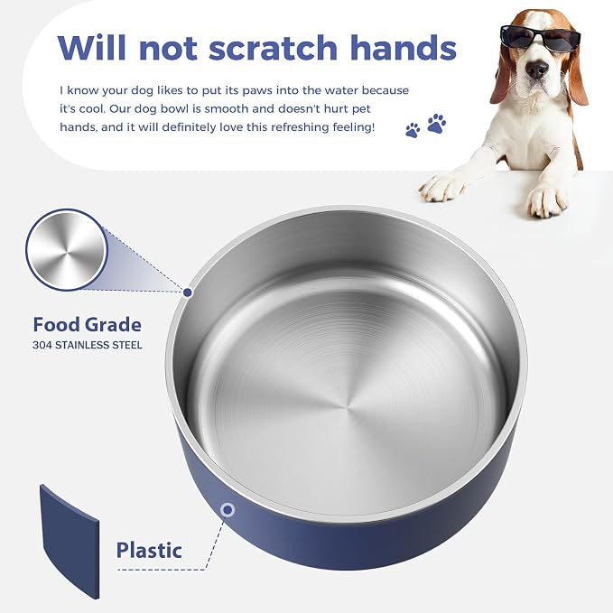 WENBOKMIN Dog Bowl, Stainless Steel Food and Water Bowl, Dishwasher Safe - Image 4