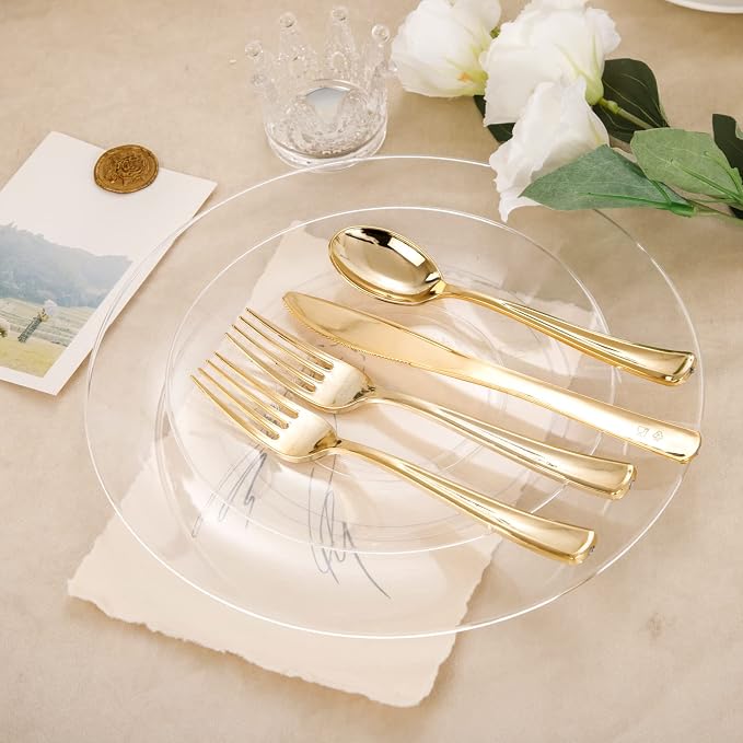 100 Pcs Clear 10.25" Dinner Plates - Image 6