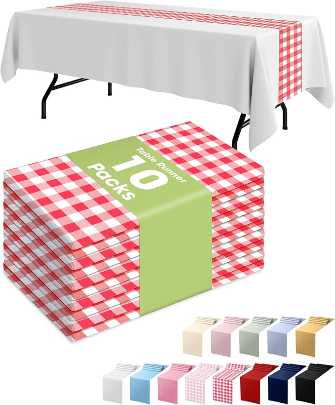 Pureegg Gingham Plastic Table Runners by Pureegg
