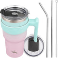 Konokyo 30 oz Tumbler with Handle and Straw, Insulated Travel Mug | Gum; by Konokyo