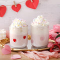 SiliFine 2 Pcs Heart Icon Juice Glasses - 14oz Love Heart Stemless Wine by SiliFine
