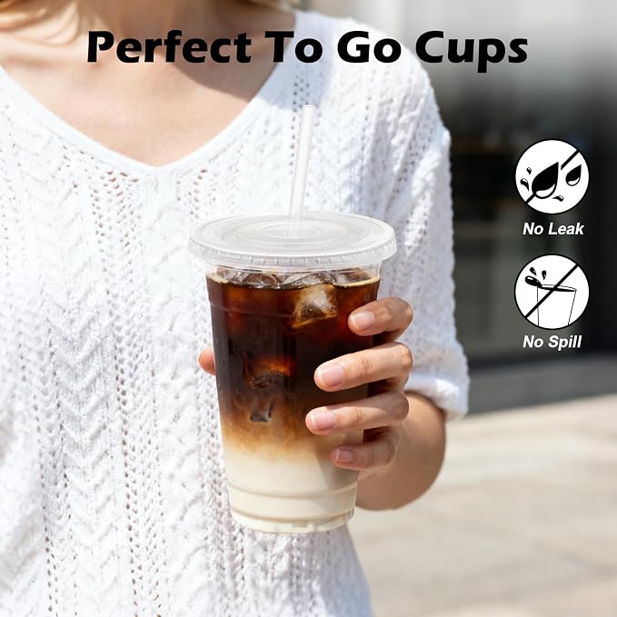 Lamosi 100 Pack 20 oz Clear Plastic Cups - Image 6