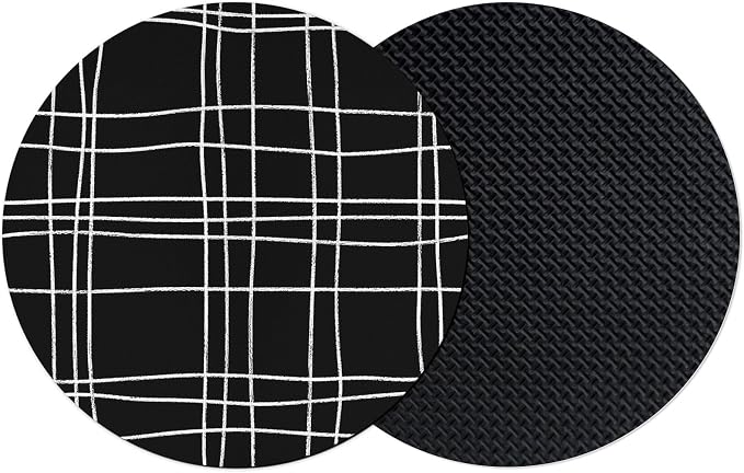 Simple Grid Coasters Set of 2, Absorbent Coasters by Unknown