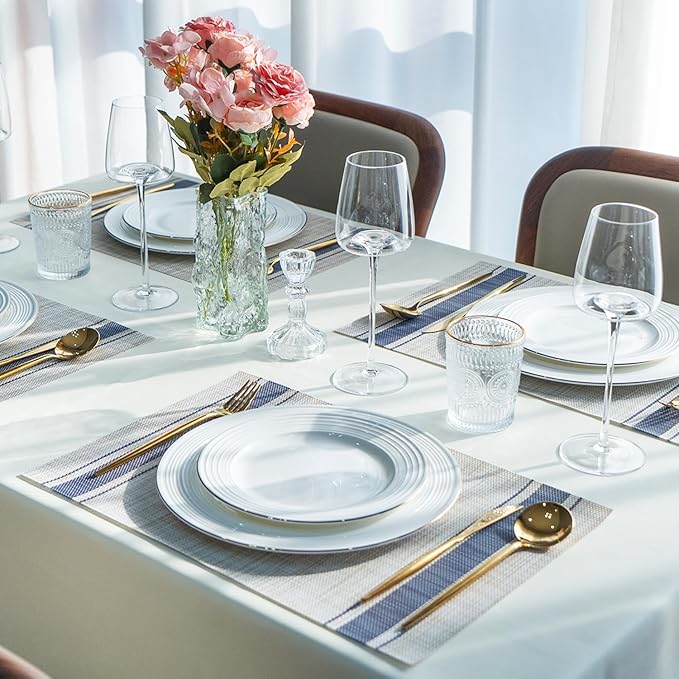 Placemats Set of 4 Vinyl/Plastic Woven Place Mats - Image 6
