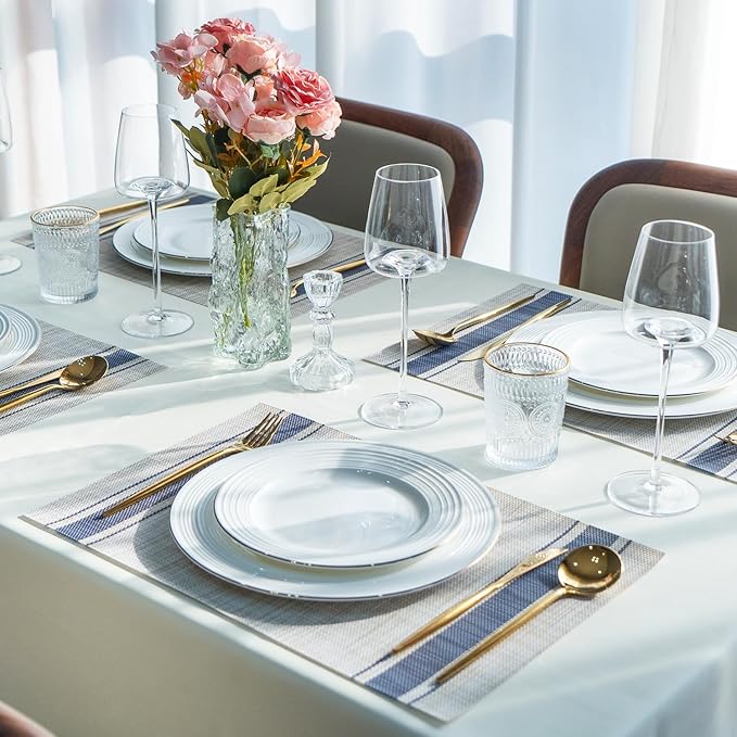 Placemats Set of 12 Vinyl/Plastic Woven Place Mats - Image 6